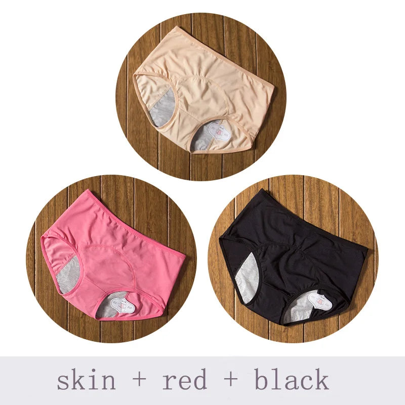 3pcs/Set Leak Proof Menstrual Panties Women Period Underwear