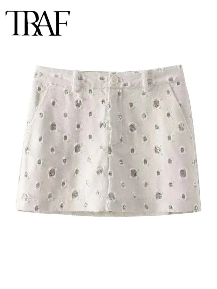 Elegant Sequin Skirt Sets For Women 2 Pieces Shinny Sleeveless Vest Women Suits