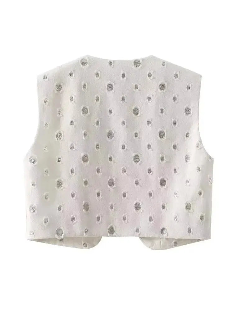 Elegant Sequin Skirt Sets For Women 2 Pieces Shinny Sleeveless Vest Women Suits