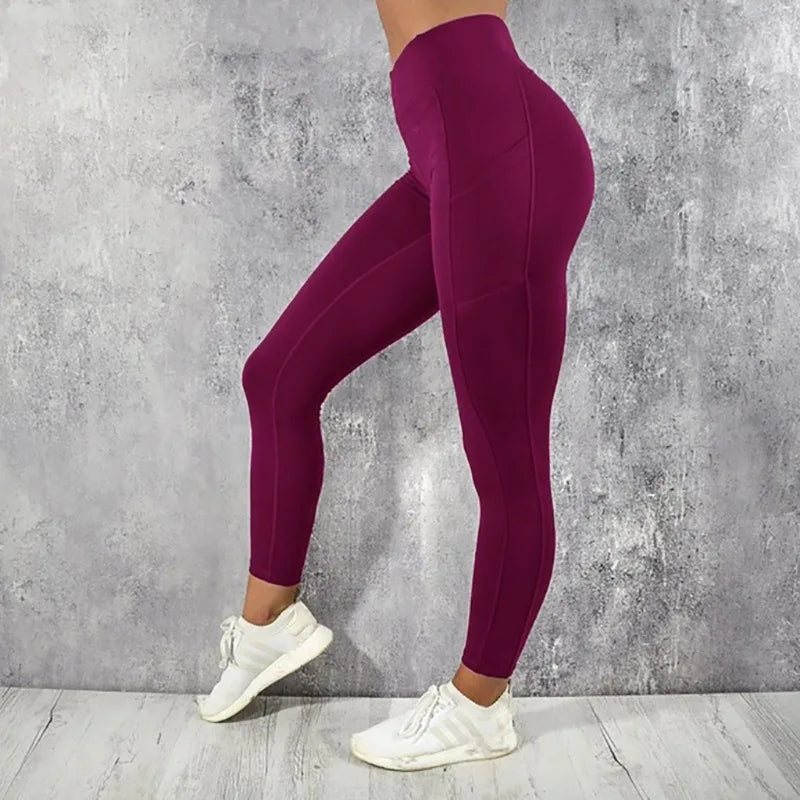 Yoga Fitness Women Leggings High Waist Tights with Pocket