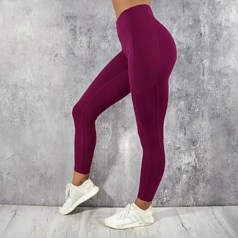 Yoga Fitness Women Leggings High Waist Tights with Pocket