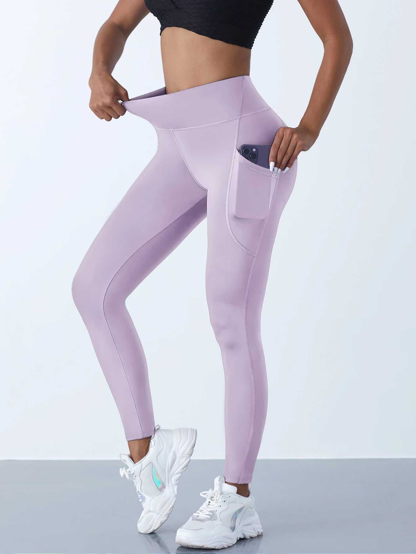 New High Waist Women's Leggings Stretch Yoga Pants Tights With Pockets