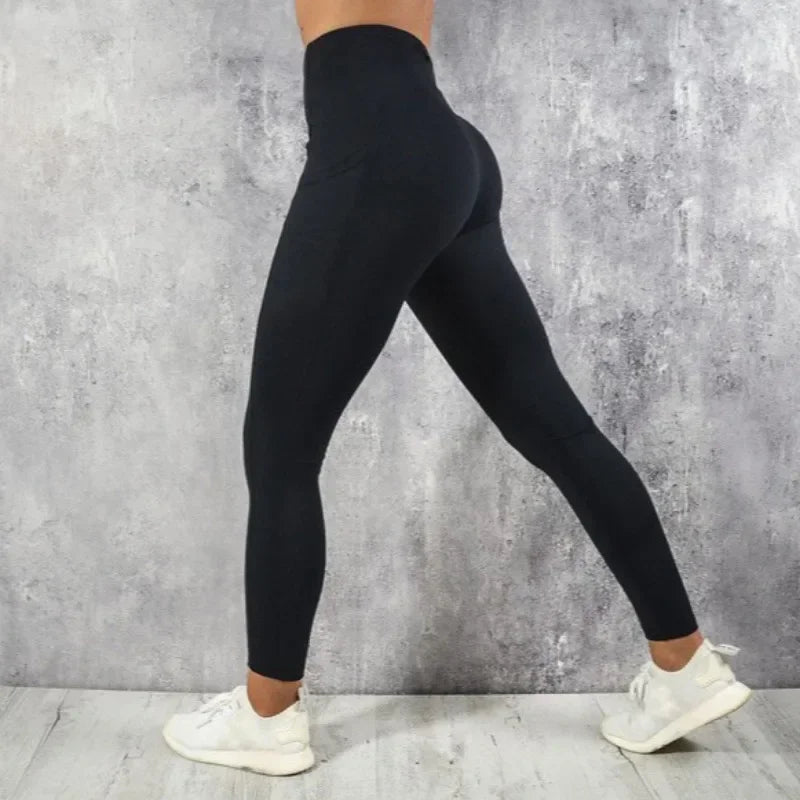 Yoga Fitness Women Leggings High Waist Tights with Pocket